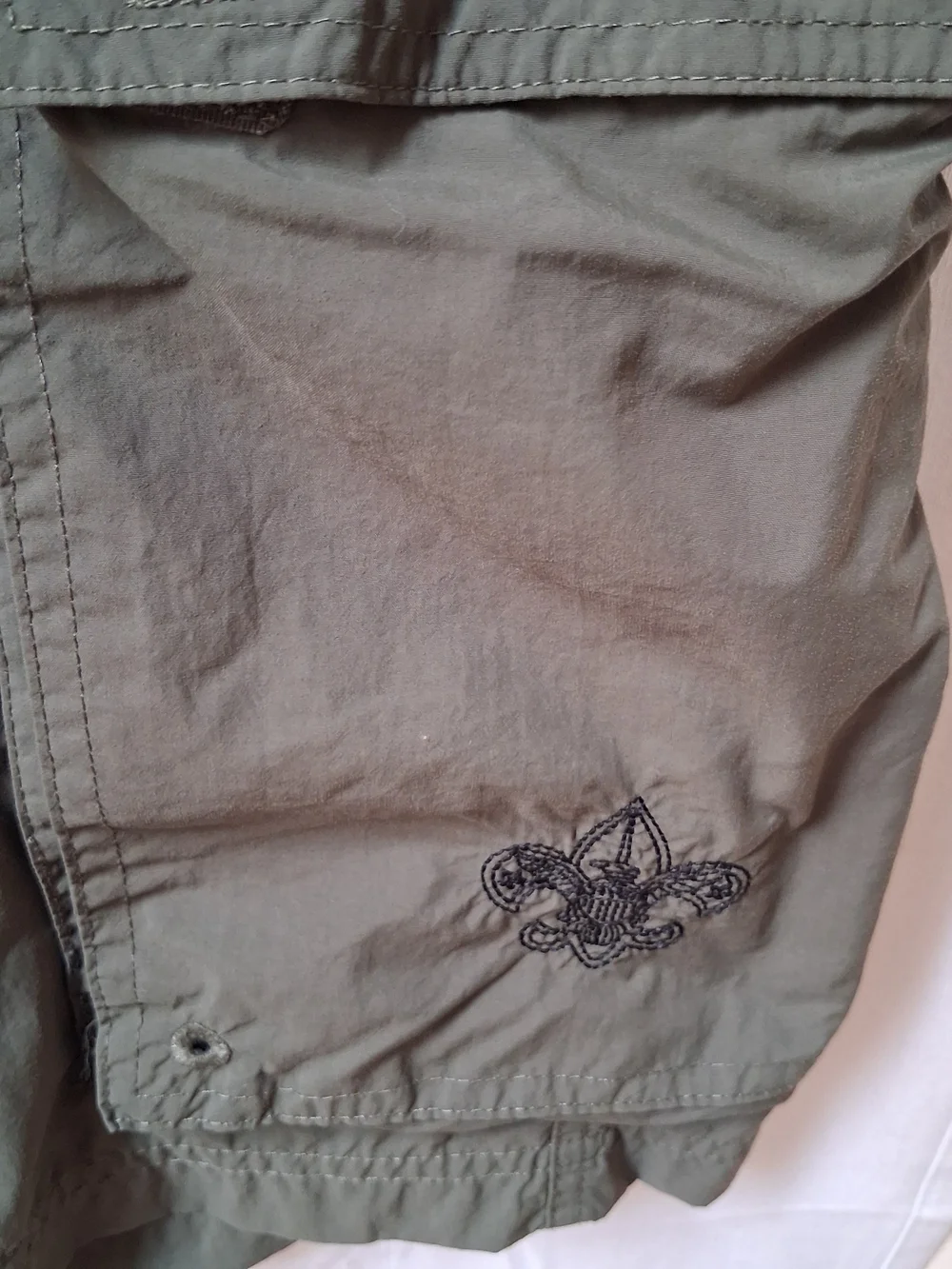 Boy Scouts of America Centennial Uniform Shorts Olive Green Supplex Nylon Small